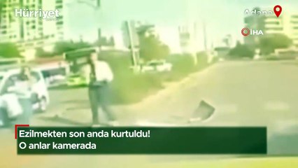 Ezilmekten son anda kurtuldu! Korku dolu anlar kamerada