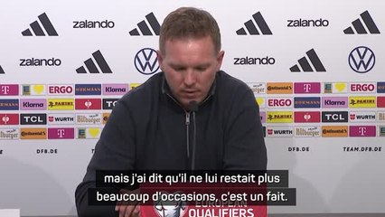 Allemagne - Le gros coup de pression de Nagelsmann à Leroy Sané