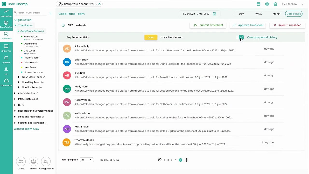 Timesheets Submission & Approval | Time Champ