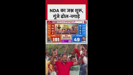 बिहार चुनाव: रुझानों में NDA को बंपर बहुमत, JDU कार्यालय में जश्न
