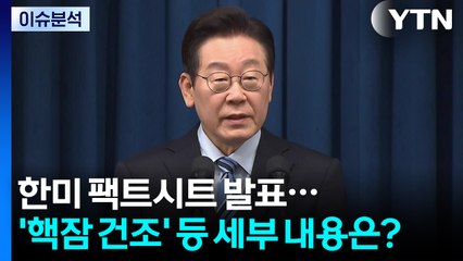 [이슈플러스] 한미 팩트시트 발표...'핵잠 건조' 등 핵심 내용은? / YTN