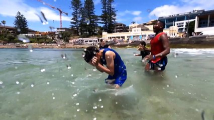 Newly arrived refugees learn the basics of water safety