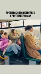 Spoiled child distressed a pregnant woman