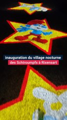 Inauguration du village nocturne des Schtroumpfs au château de Rixensart