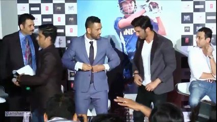 Kinda feels like the real and reel worlds shook hands for this one, right? The trailer drop had its own swagger.❤️  #glamsham #realandreeldhoni #trailerlaunch #msdhoni #behindthescenes  glamsham, real and reel dhoni, trailer launch, ms dhoni, behind the s