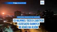 Zmasowany atak rosyjskich dronów i pocisków rakietowych ranił 16 osób i spowodował pożary w stolicy Ukrainy