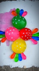 Big Beautyfull Colorful Water Balloons Popping Reverses Satisfying