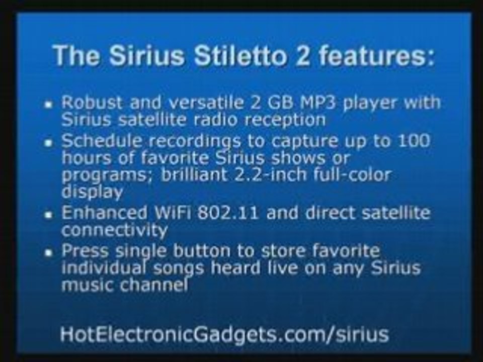 Sirius Stiletto 2 Satellite Radio