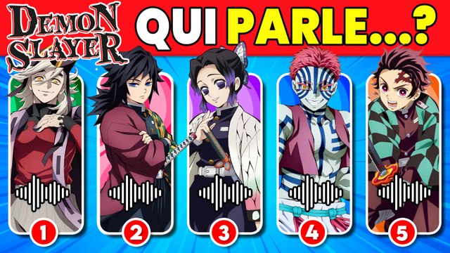 QUIZ DEMON SLAYER 👹🔥 Devine qui PARLE...? 🔊 Tanjiro, Nezuko, Akaza, Muzan