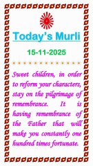 🇲🇰 Today’s Murli 15 November 2025 English | Today Murli in Male Voice | BRAHMA KUMARIS Murli in Eng