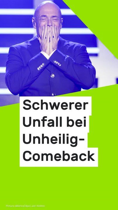 No Glomex Der Graf: Schwerer Unfall bei Unheilig-Comeback - Sänger stürzt kopfüber von der Bühne