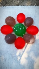 Rangoli Colour Full Water Balloons Popping Reverses Satisfying