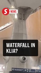 KLIA Terminal 1 hit by water leaks from ceiling during thunderstorm