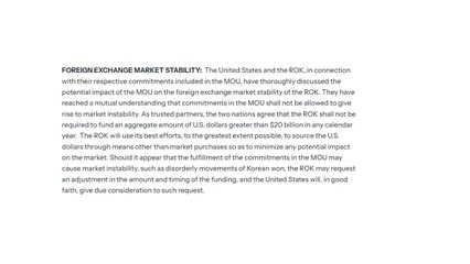 팩트시트에 '외환시장 안정' 항목..."우려 시 금액·시점 조정 가능" / YTN