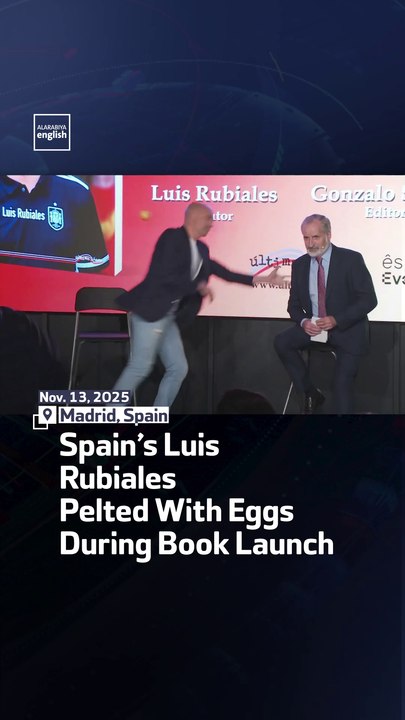 Spain’s Luis Rubiales Pelted With Eggs During Book Launch