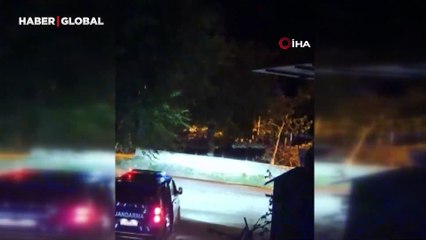 Adana'da yorgun mermi, ailenin oturduğu çardağa böyle isabet etti