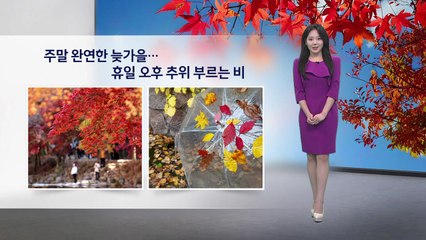 [이슈날씨] 주말 완연한 늦가을...휴일 오후 추위 부르는 비 / YTN