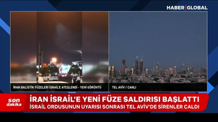 İran balistik füzeleri İsrail’e ateşledi: İşte yeni görüntüler