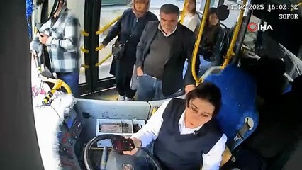 Kadın otobüs şoförüne dehşeti yaşattı: 'Çok korktum'