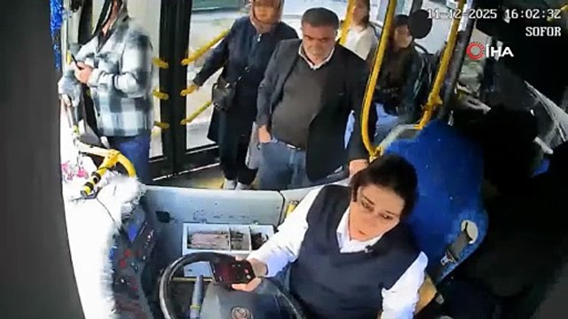 Kadın otobüs şoförüne dehşeti yaşattı: 'Çok korktum'