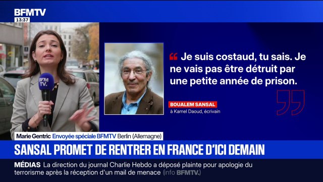 L'écrivain Boualem Sansal espère être de retour à Paris vendredi ou samedi