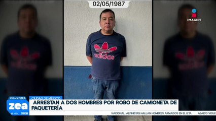 Detienen a dos hombres por robar una camioneta de paquetería en Benito Juárez