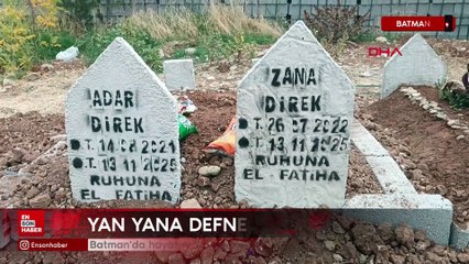 Batman'da hayatını kaybeden iki kardeş yan yana defnedildi