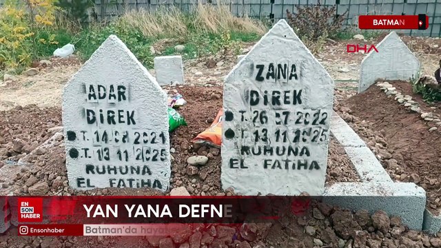 Batman'da hayatını kaybeden iki kardeş yan yana defnedildi