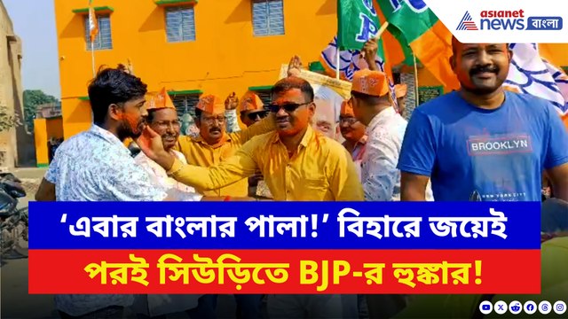 বিহারে BJP-র বাজিমাত! সিউড়িতে গেরুয়া আবির উড়িয়ে উল্লাসে মাতল বিজেপি কর্মীরা
