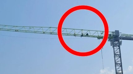 24 saati aşkın süre vinçte eylem yaptılar!