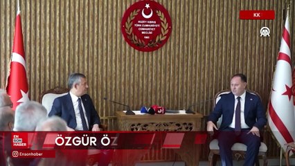 Özel ve CHP heyeti, KKTC Meclisi’ni ziyaret etti