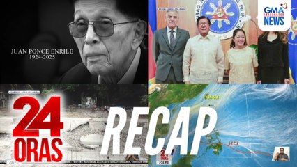 24 Oras: (Part 2) Lagay ng panahon sa weekend | Mensahe ng pakikiramay kay Juan Ponce Enrile | Patitibaying Baler-Casiguran Road, atbp.