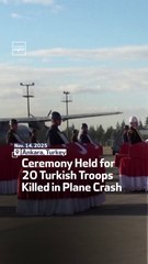 Ceremony Held for 20 Turkish Troops Killed in Plane Crash