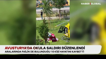 Avusturya'da okula silahlı saldırı düzenlendi, o anlar kamerada
