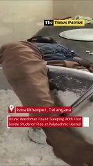 Telangana Shock: Drunk Watchman Found Sleeping With Foot Inside Students’ Rice at Polytechnic Hostel!