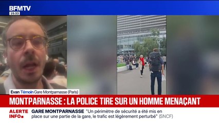 "Il y a eu un mouvement de foule", explique Evan, témoin de l'incident à la gare Montparnasse