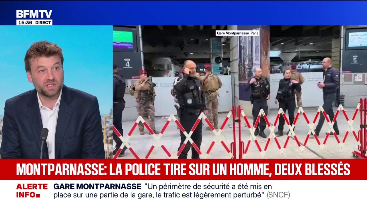 Gare Montparnasse: deux blessés légers à déplorer, l'individu armé et une victime collatérale