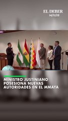 Ministro Justiniano posesiona nuevas autoridades en el MMAyA