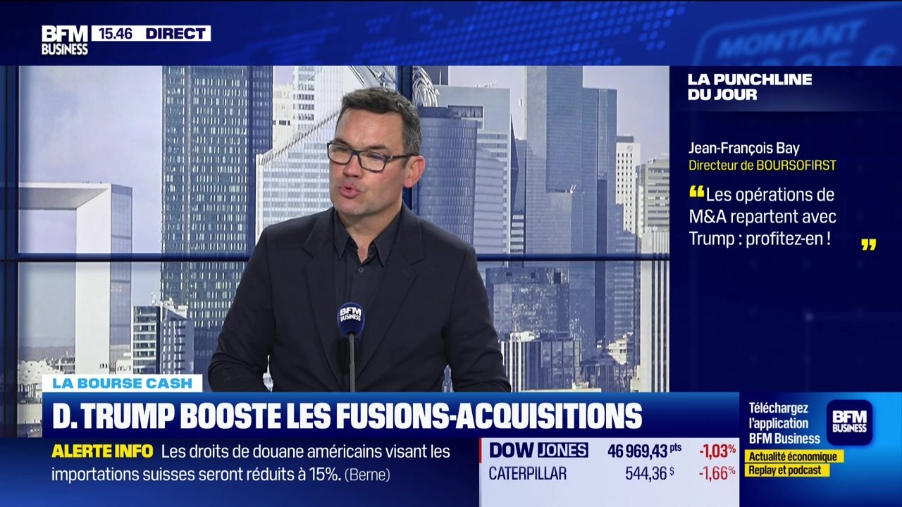 La bourse cash : "Les fusions-acquisitions repartent avec Trump : profitez-en !" - 14/11