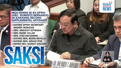 7 dati at kasalukuyang senador, kabilang sa mga idinawit ni Ex-DPWH Usec. Roberto Bernardo na tumanggap umano ng kickback mula sa mga proyekto ng DPWH | Saksi