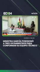 Ministra García posesionó a tres viceministros para conformar su equipo técnico