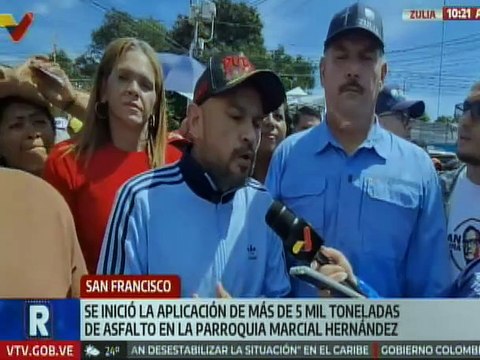 Zulia | Más de cinco mil toneladas de asfaltos colocan en vialidad de parroquia Marcial Hernández