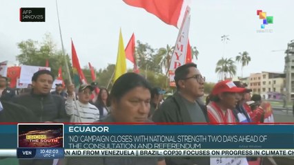 Ecuador, 'No' campaign closes with national strength two days ahead of the consultation