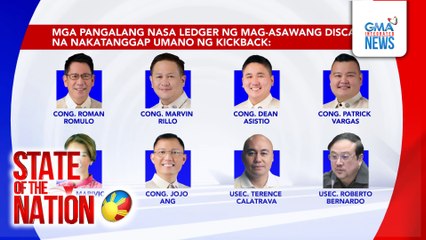 6 congressmen at 2 DPWH officials na tumanggap umano ng kickback, pinangalanan ng mga Discaya mula sa kinuha nilang ledger | SONA
