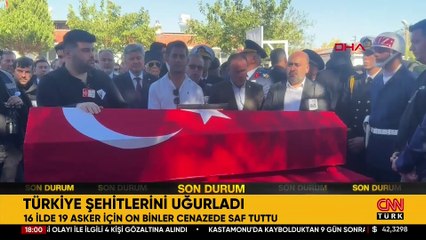 Kahramanlara veda! Türkiye şehitlerini uğurladı