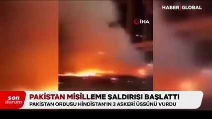 Pakistan’dan Hindistan’a misilleme saldırısından görüntüler