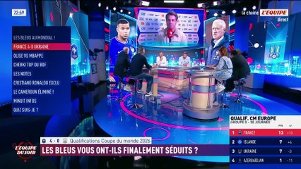 Emission TV : L'Equipe du Soir sur L'Equipe TV débrief Qualif CDM 2026 5 France 4-0 Ukraine (extrait d'émission, FR, 13 Nov 2025)