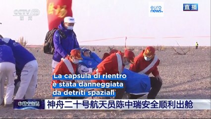 Astronauti cinesi bloccati nello spazio per i danni causati da detriti spaziali tornano sulla Terra