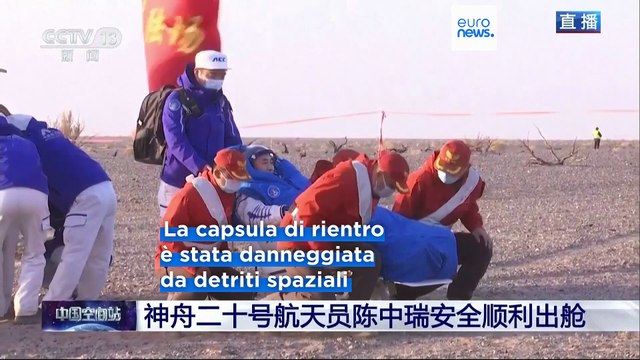 Astronauti cinesi bloccati nello spazio per i danni causati da detriti spaziali tornano sulla Terra