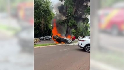 Médico oftalmologista morre carbonizado após capotamento em Maringá